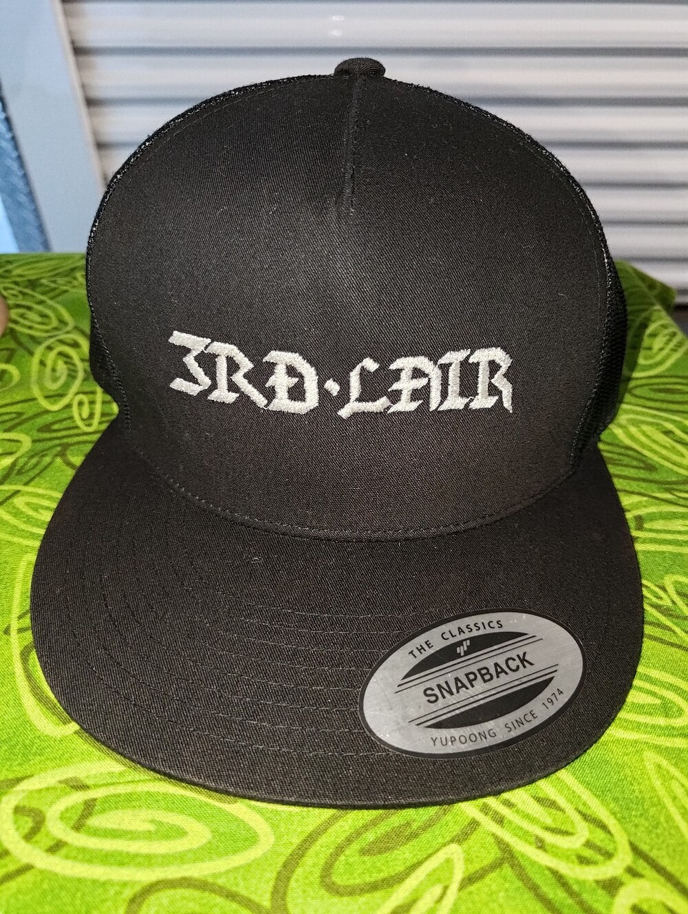 3rd Lair Skatepark and Skate Shop Embroidered LogoTrucker Mesh Snapback Cap Hat